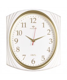 Часы настенные СН 2832 - 002 прямоуг 27,5х31,5 см, корпус белый с золотом "Классика" (10)астенные часы оптом с доставкой по Дальнему Востоку. Настенные часы оптом со склада в Новосибирске.