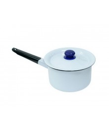 Ковш Стальэмаль 2л с крышкой серо-голубой, пл.кнопка С42111.3СГ (6/уп)Посуда эмалированная оптом Сталь Эмаль. Эмалированные кастрюли оптом.
