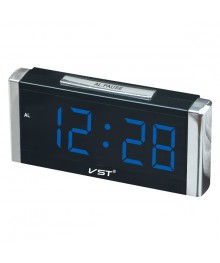 часы настольные VST-731/5 (синий) (без блока, питание от USB)стоку. Большой каталог будильников оптом со склада в Новосибирске. Будильники оптом по низкой цене.