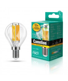 Эл. лампа светодиодная Camelion LED-G45- 12W-FL-/830/E14(Шар 12Вт 220В, аналог Вт) уп.1/10/100