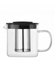 Чайник заварочный Galaxy LINE GL 9358 600 мл, стекл колба, носик антикапля, фильтр нерж (24/уп)