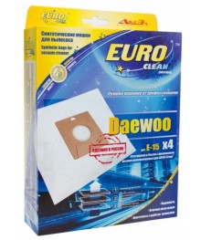 Euro clean E-15/4 шт мешки-пылесборники (тип оригинала Daewoo DU105)кой. Одноразовые бумажные и многоразовые фильтры для пылесосов оптом для Samsung, LG, Daewoo, Bosch