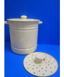 Позница (мантоварка) Стальэмаль 9л декор палевая (3 вставки) с пластм. кнопкой, С1722.3П (2/уп)Посуда эмалированная оптом Сталь Эмаль. Эмалированные кастрюли оптом.