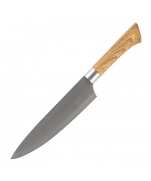 Нож Mallony FORESTA поварской 20 см с пластиковой рукояткой под дерево оптом. Набор кухонных ножей в Новосибирске оптом. Кухонные ножи в Новосибирске большой ассортимент