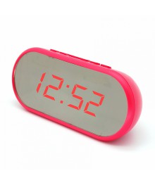 часы настольные VST-712Y-1 розовый корпус (красные цифры) (без блока, питание от USB)стоку. Большой каталог будильников оптом со склада в Новосибирске. Будильники оптом по низкой цене.