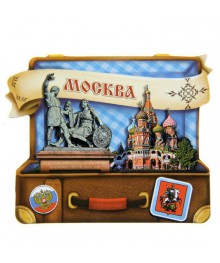 Магнит в форме чемодана "Москва" (1106888)Доски магнитные оптом с доставкой по всей России по низкой цене.