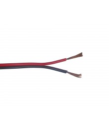 кабель акустический 2*0,50мм2 черный/красный, Нетко 100м (28*0.15мм, CCA, пластиковая катушка,)