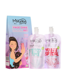 Набор подарочный женский MIRYOKU Face Care, крем для лица + детокс-гель для умывания, 2х100мл