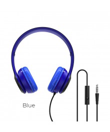 наушн Borofone BO5 Star sound синий полноразмерные с микрофоном, провод 1,2м