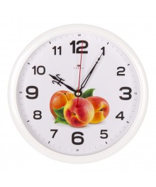 Часы настенные СН 2222 - 350 корпус белый "Персики" круглые (22см) (10)астенные часы оптом с доставкой по Дальнему Востоку. Настенные часы оптом со склада в Новосибирске.