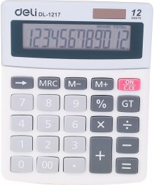 Калькулятор Deli E1217 в ассортименте (12 разрядов, настольный)