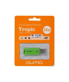 USB2.0 FlashDrives32 Gb Qumo Tropic Green зеленыйовокузнецк, Горно-Алтайск. Большой каталог флэш карт оптом по низкой цене со склада в Новосибирске.