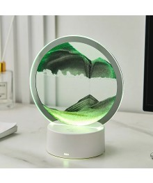 Светильник настольный Огонек OG-LDP34 Зеленый песок (RGB, USB/3AA, 160*185*40)