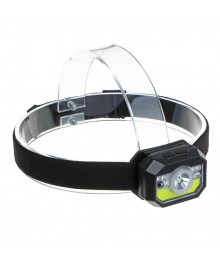 Фонарь ЕРМАК на голову, сенсорный, XPE COB LED, 11 режимов, 1000мАч, USB кабель, 6х4,5х3см, пластик