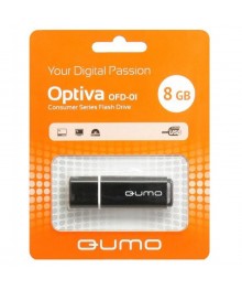 USB2.0 FlashDrives 8Gb QUMO Optiva 01 Black черныйовокузнецк, Горно-Алтайск. Большой каталог флэш карт оптом по низкой цене со склада в Новосибирске.