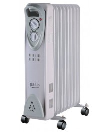 маслянный радиатор Oasis  US-20 (2 кВт, 9секц)лянные обогреватели, тепловентиляторы оптом  в Новосибирске, доставка в регионы. Сушилки для обуви.