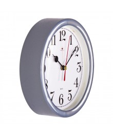 Часы будильник  B4-043Gr  кварц d=15см, корпус серый "Классика" (20)стоку. Большой каталог будильников оптом со склада в Новосибирске. Будильники оптом по низкой цене.