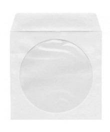 конверт для CD бумажный (125*125), 80г., окно d100, выруб.язычок
