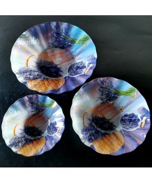 Салатников набор 3 шт стекло Волна D25 20 15  S3020Е/3 ВВ033L (511088)керамики в Новосибирске оптом большой ассортимент. Посуда фарфоровая в Новосибирскедля кухни оптом.
