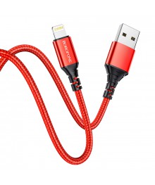 Кабель USB - 8pin BOROFONE BX54 Красный (2,4А, для iPhone 5/6/7) 1мВостоку. Адаптер Rolsen оптом по низкой цене. Качественные адаптеры оптом со склада в Новосибирске.