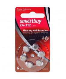 Батарейка для слуховых аппаратов Smartbuy A312-6B (60/3000) (SBZA-A312-6B)