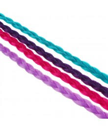 Цветные косички для волос на резинке 12шт, длина 60см, ПВХЗаколки оптом с доставкой по Росии. Резинки для волос оптом - купить заколки оптом