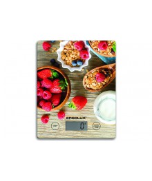 Весы кухонные ERGOLUX ELX-SK02-C04 ягоды (электронные, 5кг, 195х142мм)