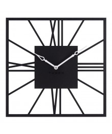 Часы настенные СН 3532 - 004 из металла, квадрат 35 см, черный "Рим 2" (5)