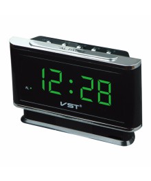 часы настольные VST-721/4 (ярко-зеленый) (без блока, питание от USB)стоку. Большой каталог будильников оптом со склада в Новосибирске. Будильники оптом по низкой цене.