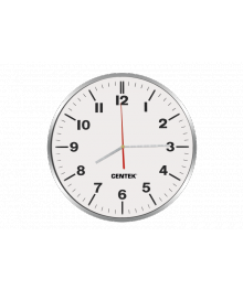 Часы настенные кварцевые Centek СТ-7100 White белый + хром (30 см диам., круг, ПЛАВНЫЙ ХОД)астенные часы оптом с доставкой по Дальнему Востоку. Настенные часы оптом со склада в Новосибирске.