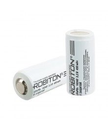 Акк  литиевый ROBITON 16340-450  без защиты LiFe 450мАч, 3.2В, (RCR123A)