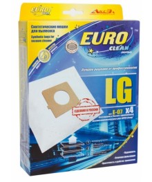 Euro clean E-07/4 шт мешки-пылесборники (LG TB-33)кой. Одноразовые бумажные и многоразовые фильтры для пылесосов оптом для Samsung, LG, Daewoo, Bosch