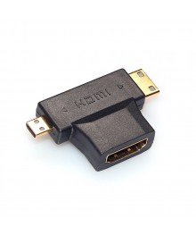 Переходник гнездо HDMI- штекер micro+mini HDMI, dual linkВостоку. Адаптер Rolsen оптом по низкой цене. Качественные адаптеры оптом со склада в Новосибирске.