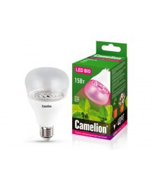 Лампа для роста растений ФИТО Camelion LED-PL- 15W-/BIO/E27(15Вт 220В,для растений) уп.1/10/100