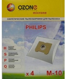 OZONE micron M-10 синтетические пылесборники 4 шт. (Philips Athena/ HR 6947)кой. Одноразовые бумажные и многоразовые фильтры для пылесосов оптом для Samsung, LG, Daewoo, Bosch