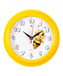 Часы настенные СН 2121 - 143 корпус желтый "Пчелка" (21x21) (10)астенные часы оптом с доставкой по Дальнему Востоку. Настенные часы оптом со склада в Новосибирске.