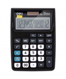 Калькулятор Deli E1122/GREY серый (12 разрядов, настольный)