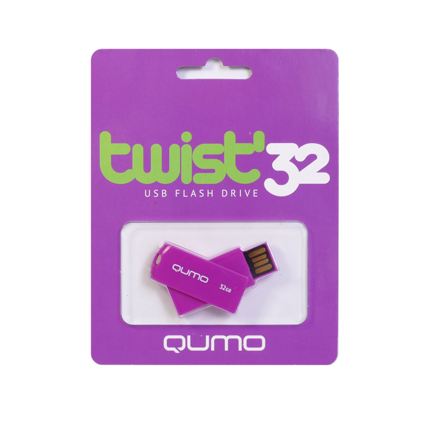 USB2.0 FlashDrives32 Gb Qumo Twist Fandango фисташковый
