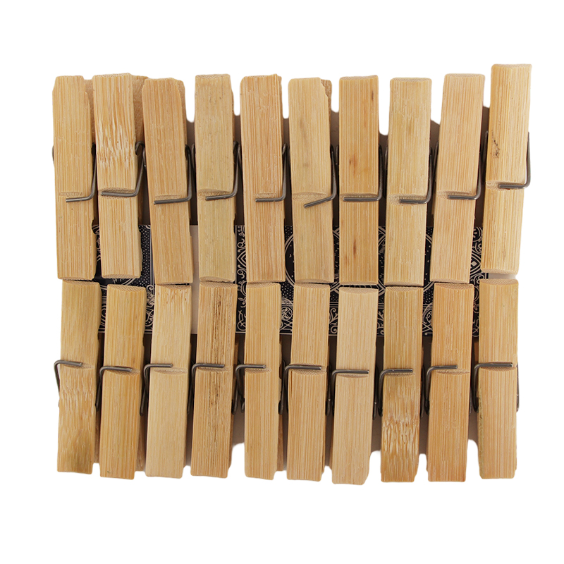 Прищепки для белья бамбуковые 20 штук GARNET GR-WB211207102 (250/1)