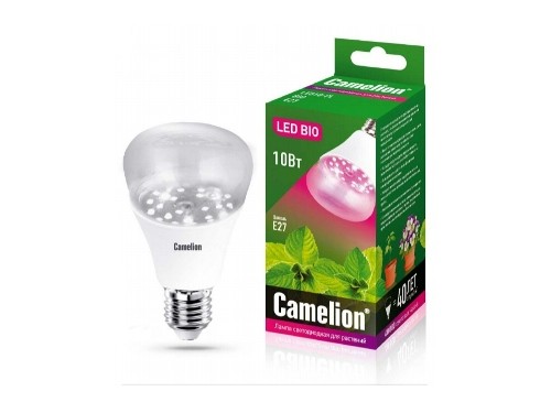 Лампа для роста растений ФИТО Camelion LED-PL- 10W-/BIO/E27(10Вт 220В,для растений) уп.1/10/100
