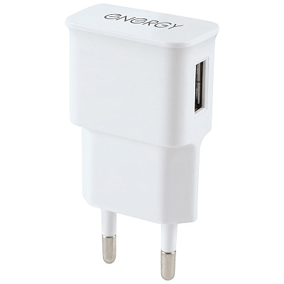 Блок пит USB сетевой Energy ET-09, 1,0А, цвет - белый