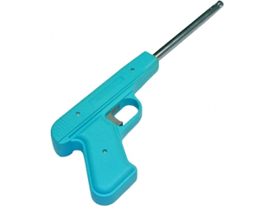 газовая пьезозажигалка JZDD-17 голубой (пиcтолет)