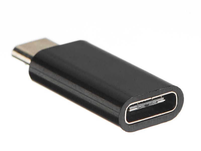 Переходник гнездо Type-C - штекер micro USB, Netko, черный