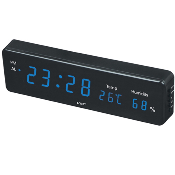 часы настольные VST805S-5 син.цифры (температура, влажность)