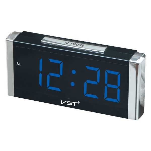 часы настольные VST-731/5 (синий) (без блока, питание от USB)