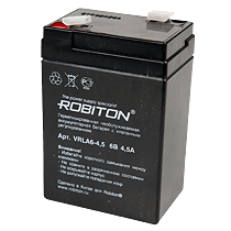 акк  Robiton VRLA6-4.5 (аккум-р,6В 4,5Ah) кислотный