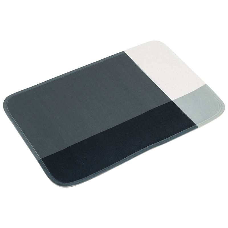 Коврик для ванной с принтом "Cubes", 40*60 см, цвет - серо-черный