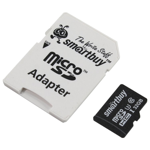 Пам.MicroSDHC,32Gb Smart buy  (Class10 PRO UHS-I(U3) R/W:90/80 MB/s (с адаптером SD)