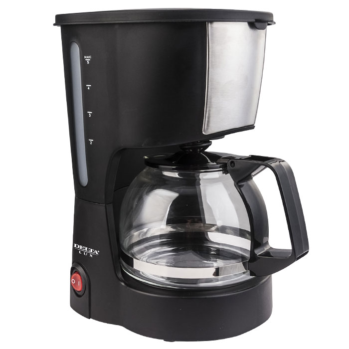 Кофеварка DELTA LUX DL-8161 черная: 600 Вт, 600 мл (6)
