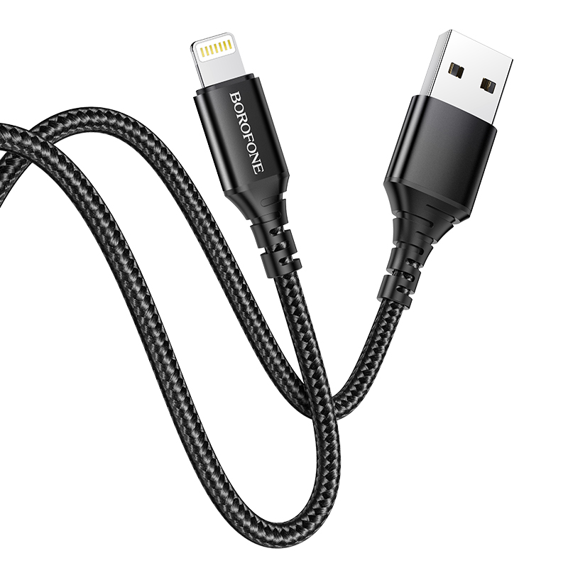 Кабель USB - 8pin BOROFONE BX54 Чёрный (2,4А, для iPhone 5/6/7) 1м